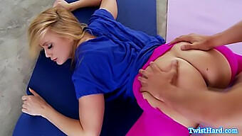 Blonde Babe Aj Applegate Gives A Deepthroat Blowjob In Yoga Attire