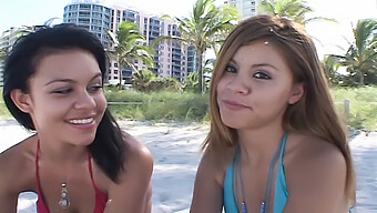 Two Young Girls Give Me A Deepthroat Beachside Blowjob