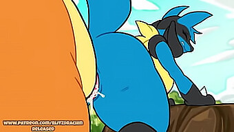 Lucario Gets His Big Tits Filled With Creampie Fillers