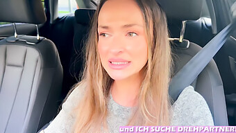 Public Masturbation With Dildo And Female Ejaculation In A Car