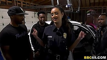 Latina Police Officer Eliza Ibarra Takes On Every Big Black Cock In A Rough Group Orgy