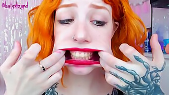 Redhead Teen Gets Her Face Fucked With A Huge Dildo In Hot Wet Scene