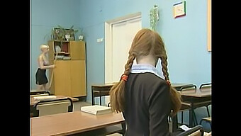 Russian Schoolgirl Gets Her First Lesson In Pleasure