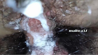 Tight And Hairy: A Close-Up Of A Tight And Hairy Vagina