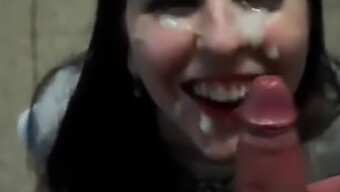 Amateur Babe Gets A Facial Cumshot