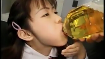 Asian Girl Takes On Big Cock And Drinks Raw Piss