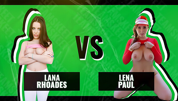 การต่อสู้ของมือสมัครเล่น: Lana Rhoadds Vs Lena Paul - การแข่งขันหน้าอกใหญ่ที่สุดยอด