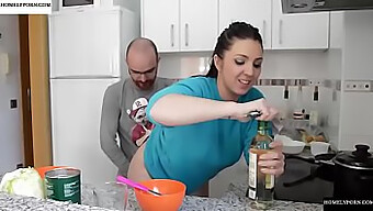 Big Natural Tits And Ass Get Pounded In Homemade Kitchen Sex